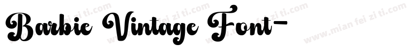 Barbie Vintage Font字体转换
